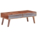 Mesa de centro de madera maciza gris 110x50x40 cm