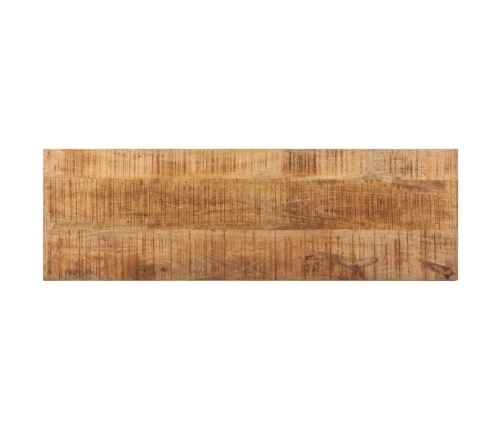 Banco de madera maciza de mango sin tratar y acero 110 cm