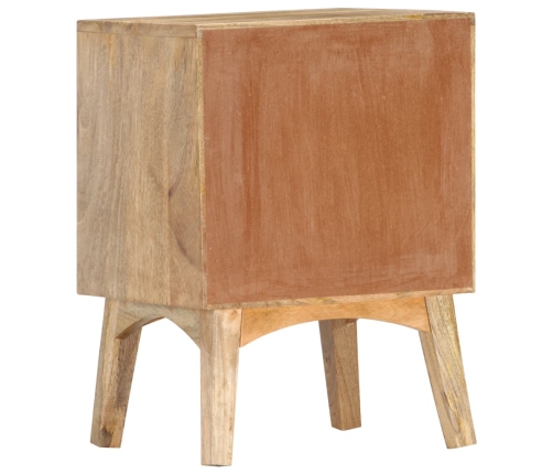 Mesita de noche de madera maciza de mango 40x35x55 cm