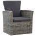 Set de muebles de jardín 4 pzas y cojines ratán sintético gris