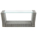 Set de muebles de jardín 4 pzas y cojines ratán sintético gris