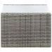 Set de muebles de jardín 4 pzas y cojines ratán sintético gris