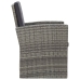Set de muebles de jardín 4 pzas y cojines ratán sintético gris