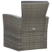 Set de muebles de jardín 4 pzas y cojines ratán sintético gris