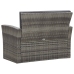 Set de muebles de jardín 4 pzas y cojines ratán sintético gris