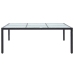 vidaXL Mesa de comedor de jardín negro 200x150x74 cm ratán sintético