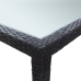 vidaXL Mesa de comedor de jardín negro 200x150x74 cm ratán sintético