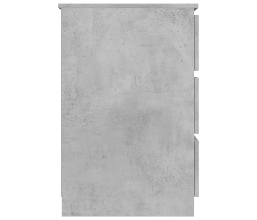 Escritorio de madera contrachapada gris 140x50x77 cm