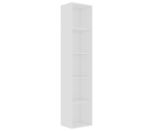 Estantería librería madera contrachapada blanco 40x30x189 cm