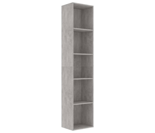 vidaXL Estantería madera contrachapada gris hormigón 40x30x189 cm