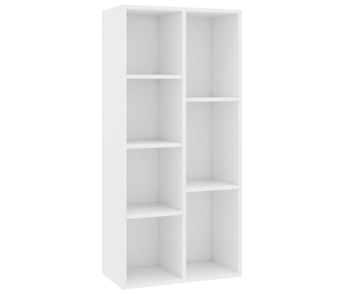 Estantería librería madera contrachapada blanco 50x25x106 cm