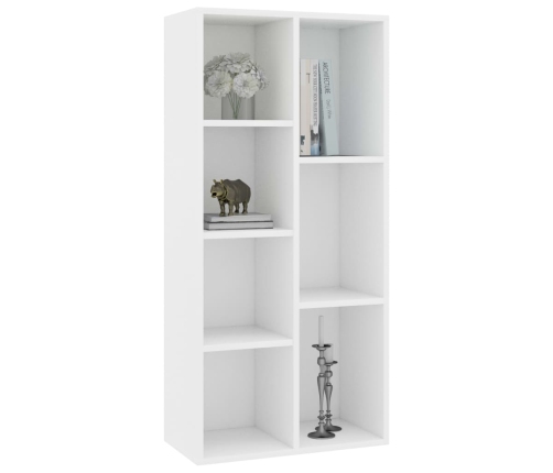 Estantería librería madera contrachapada blanco 50x25x106 cm