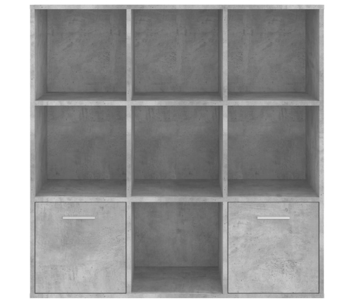 Estantería madera contrachapada gris hormigón 98x30x98 cm