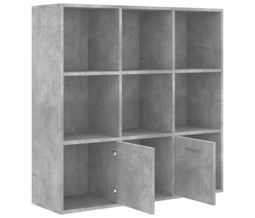 Estantería madera contrachapada gris hormigón 98x30x98 cm