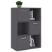 Armario almacenamiento madera contrachapada gris 60x29,5x90 cm