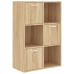 Armario almacenamiento madera contrachapada roble 60x29,5x90 cm