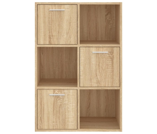 Armario almacenamiento madera contrachapada roble 60x29,5x90 cm