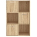 Armario almacenamiento madera contrachapada roble 60x29,5x90 cm