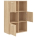 Armario almacenamiento madera contrachapada roble 60x29,5x90 cm