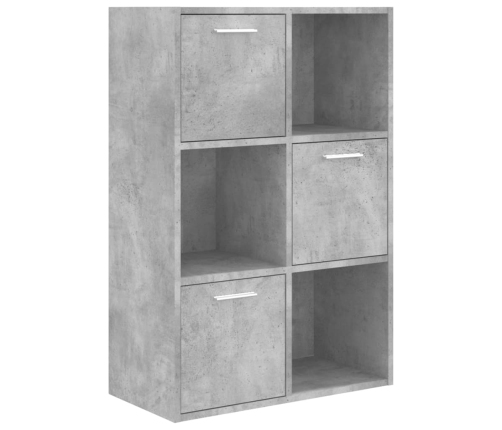 Armario almacenamiento madera contrachapada gris 60x29,5x90 cm