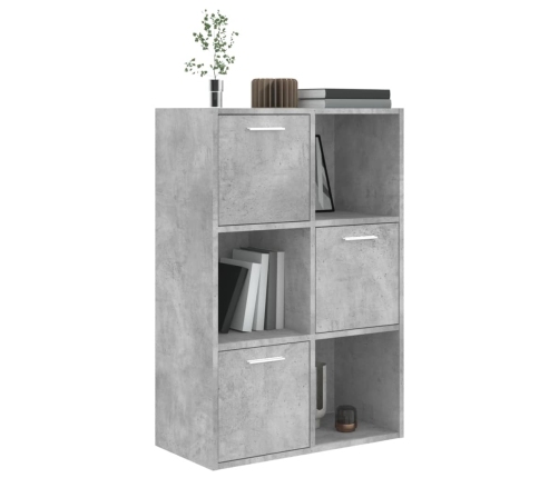 Armario almacenamiento madera contrachapada gris 60x29,5x90 cm