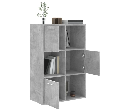 Armario almacenamiento madera contrachapada gris 60x29,5x90 cm