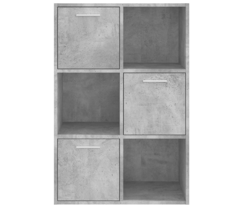 Armario almacenamiento madera contrachapada gris 60x29,5x90 cm