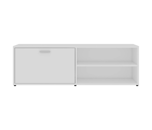 Mueble para TV madera contrachapada blanco 120x34x37 cm