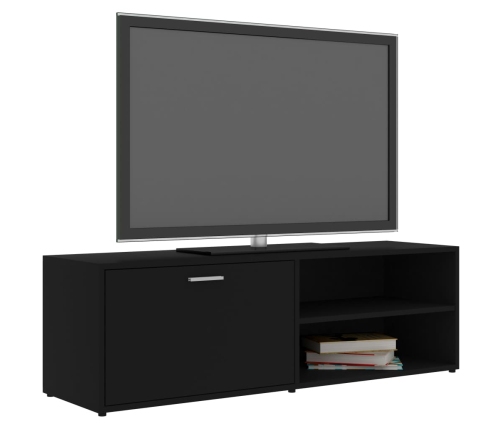 vidaXL Mueble de TV madera contrachapada negra 120x34x37 cm