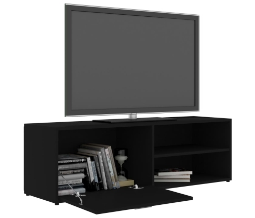 vidaXL Mueble de TV madera contrachapada negra 120x34x37 cm