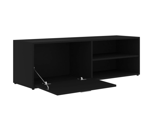 vidaXL Mueble de TV madera contrachapada negra 120x34x37 cm