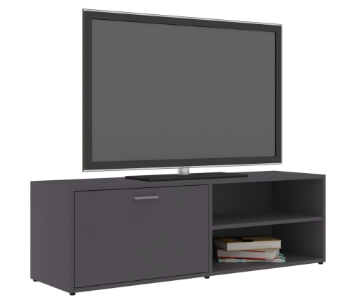 Mueble de TV madera contrachapada gris 120x34x37 cm