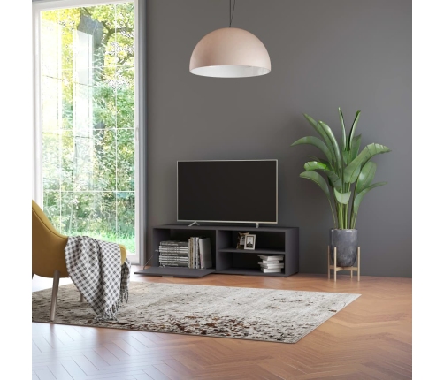 Mueble de TV madera contrachapada gris 120x34x37 cm