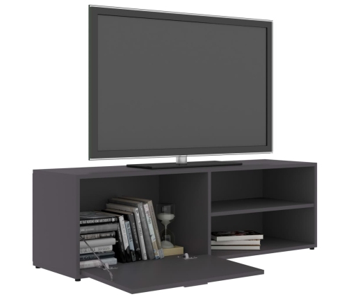 Mueble de TV madera contrachapada gris 120x34x37 cm