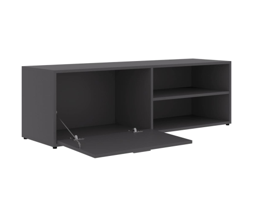 Mueble de TV madera contrachapada gris 120x34x37 cm