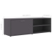 Mueble de TV madera contrachapada gris 120x34x37 cm