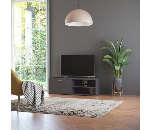 Mueble de TV madera contrachapada gris 120x34x37 cm