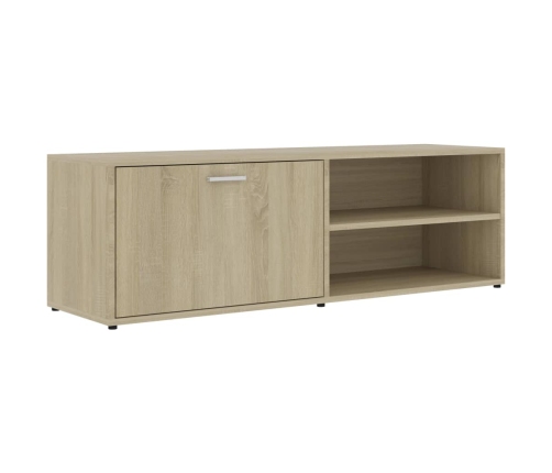 Mueble de TV madera contrachapada color roble 120x34x37 cm