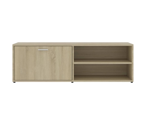 Mueble de TV madera contrachapada color roble 120x34x37 cm