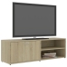 Mueble de TV madera contrachapada color roble 120x34x37 cm