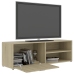 Mueble de TV madera contrachapada color roble 120x34x37 cm