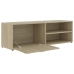 Mueble de TV madera contrachapada color roble 120x34x37 cm