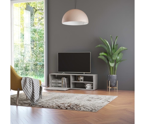 Mueble de TV madera contrachapada gris hormigón 120x34x37 cm