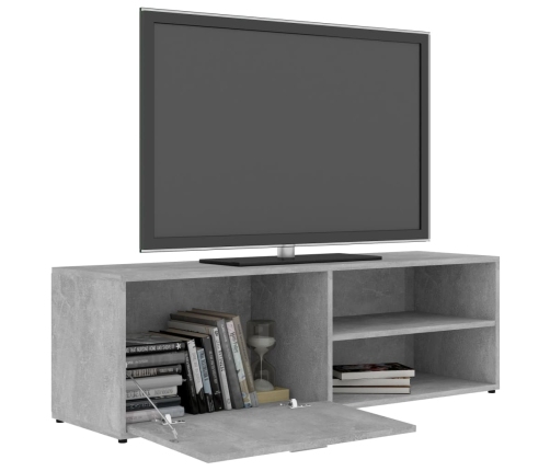 Mueble de TV madera contrachapada gris hormigón 120x34x37 cm