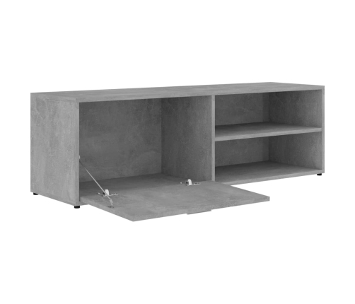 Mueble de TV madera contrachapada gris hormigón 120x34x37 cm