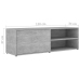 Mueble de TV madera contrachapada gris hormigón 120x34x37 cm