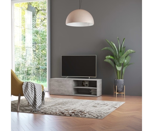 Mueble de TV madera contrachapada gris hormigón 120x34x37 cm