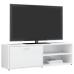 Mueble TV madera contrachapada blanco brillante 120x34x37 cm