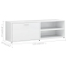 Mueble TV madera contrachapada blanco brillante 120x34x37 cm