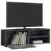 vidaXL Mueble TV madera contrachapada gris brillante 120x30x37 cm